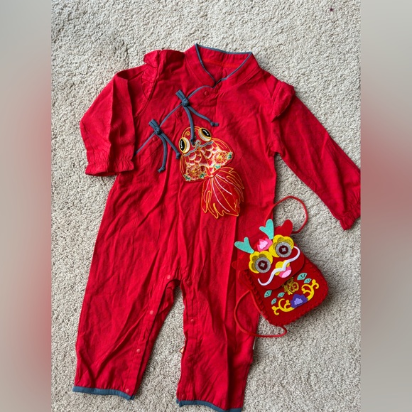 Baby's jumpsuit embroidered  jacket Chinese-style baby's Tang suit - Picture 4 of 10